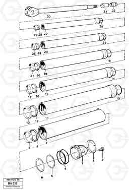 59683 Tilt cylinder, Ser No - 1126 A20 VOLVO BM A20, Volvo Construction Equipment