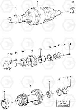 15550 Clutches,gears and shafts A20 VOLVO BM A20, Volvo Construction Equipment