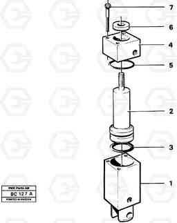 18280 Pneumatic cylinder A25C VOLVO BM VOLVO BM A25C SER NO - 10256/ - 60911, Volvo Construction Equipment