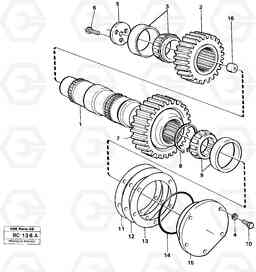 58946 Intermediate shaft A25C VOLVO BM VOLVO BM A25C SER NO - 10256/ - 60911, Volvo Construction Equipment