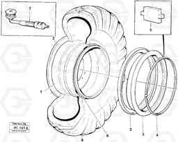 103391 Wheel 23,5/25; 29,5/25 A25C VOLVO BM VOLVO BM A25C SER NO - 10256/ - 60911, Volvo Construction Equipment