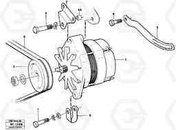 16860 Alternator with assembling details A25C VOLVO BM VOLVO BM A25C SER NO - 10256/ - 60911, Volvo Construction Equipment