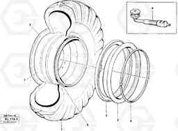 96963 Wheel 23,5/25 A25C VOLVO BM VOLVO BM A25C SER NO - 10256/ - 60911, Volvo Construction Equipment