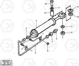 15245 Steering cylinder with fitting parts A25C VOLVO BM VOLVO BM A25C SER NO - 10256/ - 60911, Volvo Construction Equipment