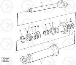 10825 Hydraulic tipping cylinder 6x6 A25C VOLVO BM VOLVO BM A25C SER NO - 10256/ - 60911, Volvo Construction Equipment