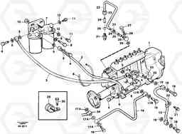 29196 Fuel pipes,fuelinjec.pumpfuel filter A25C VOLVO BM VOLVO BM A25C SER NO - 10256/ - 60911, Volvo Construction Equipment