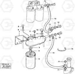 30942 Extra fuel filter A25C VOLVO BM VOLVO BM A25C SER NO - 10256/ - 60911, Volvo Construction Equipment