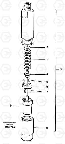 63352 Injector A25C VOLVO BM VOLVO BM A25C SER NO - 10256/ - 60911, Volvo Construction Equipment