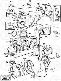 28687 Water pump and thermostat housing A25C VOLVO BM VOLVO BM A25C SER NO - 10256/ - 60911, Volvo Construction Equipment