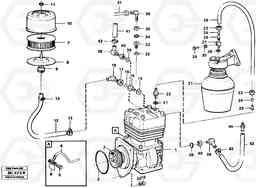 72765 Air-compressor with fitting parts A25C VOLVO BM VOLVO BM A25C SER NO - 10256/ - 60911, Volvo Construction Equipment