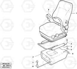 86999 Operator seat with fitting parts A25C VOLVO BM VOLVO BM A25C SER NO - 10256/ - 60911, Volvo Construction Equipment