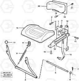 25538 Folding seat A25C VOLVO BM VOLVO BM A25C SER NO - 10256/ - 60911, Volvo Construction Equipment