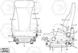 10607 Operator's seat A25C VOLVO BM VOLVO BM A25C SER NO - 10256/ - 60911, Volvo Construction Equipment