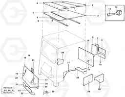 65358 Insulation, drivers cab A25C VOLVO BM VOLVO BM A25C SER NO - 10256/ - 60911, Volvo Construction Equipment