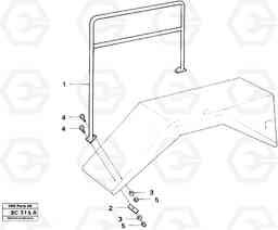 14694 Hand rail Std Usa A25C VOLVO BM VOLVO BM A25C SER NO - 10256/ - 60911, Volvo Construction Equipment