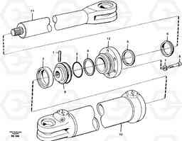 63399 Hydraulic cylinder A25C VOLVO BM VOLVO BM A25C SER NO - 10256/ - 60911, Volvo Construction Equipment