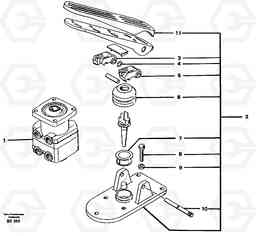 15804 Retarder pedal A25C VOLVO BM VOLVO BM A25C SER NO - 10256/ - 60911, Volvo Construction Equipment