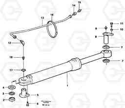 6224 Hydraulic cylinder with fitting parts A30 VOLVO BM VOLVO BM A30, Volvo Construction Equipment