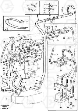 77919 Hydraulic system pipe and hoses A30 VOLVO BM VOLVO BM A30, Volvo Construction Equipment