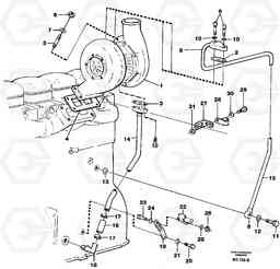 70995 Turbocharger with fitting parts A30 VOLVO BM VOLVO BM A30, Volvo Construction Equipment