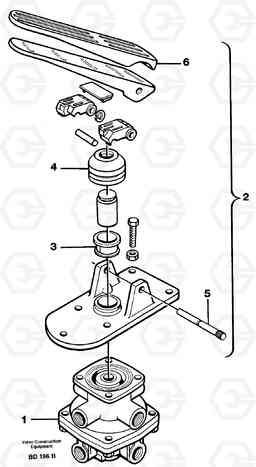 5255 Retarder pedal A30 VOLVO BM VOLVO BM A30, Volvo Construction Equipment