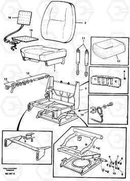 14115 Operator's seat A30 VOLVO BM VOLVO BM A30, Volvo Construction Equipment