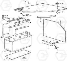 25729 Battery with assembling details A30 VOLVO BM VOLVO BM A30, Volvo Construction Equipment