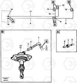 20105 Pneumatic system: diff Trailer A30 VOLVO BM VOLVO BM A30, Volvo Construction Equipment