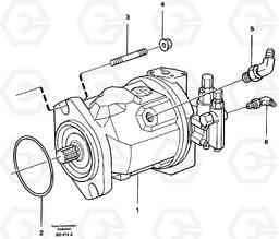 48403 Hydraulic pump with fitting parts A30 VOLVO BM VOLVO BM A30, Volvo Construction Equipment