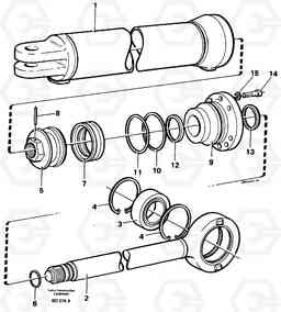 47651 Hydraulic cylinder A30 VOLVO BM VOLVO BM A30, Volvo Construction Equipment