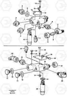 99684 Check valve with fitting parts A30 VOLVO BM VOLVO BM A30, Volvo Construction Equipment