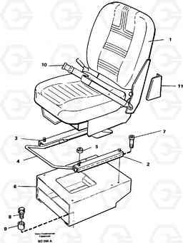 85951 Operator seat with fitting parts A30 VOLVO BM VOLVO BM A30, Volvo Construction Equipment