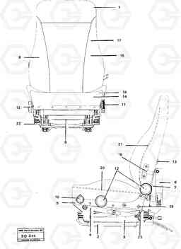 5316 Operator's seat A30 VOLVO BM VOLVO BM A30, Volvo Construction Equipment