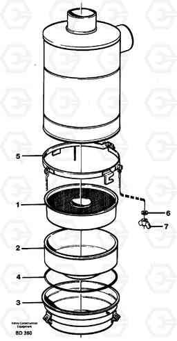 83531 Oil bath air filter A30 VOLVO BM VOLVO BM A30, Volvo Construction Equipment