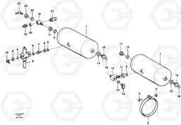87135 Air-tank A35 Volvo BM A35, Volvo Construction Equipment
