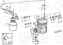 90847 Air-compressor with fitting parts A35 Volvo BM A35, Volvo Construction Equipment