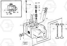 9849 Cylinder head A35 Volvo BM A35, Volvo Construction Equipment