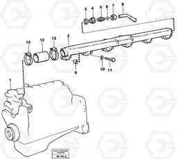 68437 Water pipe A35 Volvo BM A35, Volvo Construction Equipment