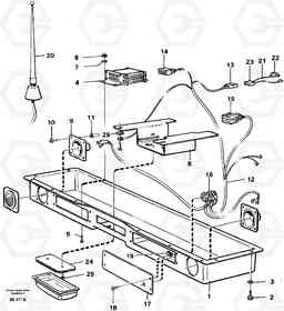 19743 Radio panel A35 Volvo BM A35, Volvo Construction Equipment