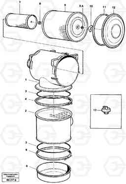 17935 Air filter A35 Volvo BM A35, Volvo Construction Equipment