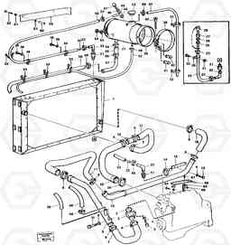 91050 Radiator with connecting-parts A35 Volvo BM A35, Volvo Construction Equipment