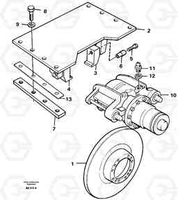 17068 Parking brake A35 Volvo BM A35, Volvo Construction Equipment