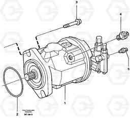 50993 Hydraulic pump with fitting parts A35 Volvo BM A35, Volvo Construction Equipment