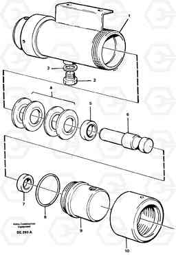 6208 Damping cylinder A35 Volvo BM A35, Volvo Construction Equipment