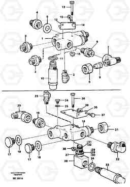 99642 Check valve with fitting parts A35 Volvo BM A35, Volvo Construction Equipment