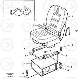 87914 Operator seat with fitting parts A35 Volvo BM A35, Volvo Construction Equipment