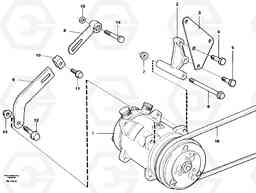 5879 Air-compressor with fitting parts A35 Volvo BM A35, Volvo Construction Equipment