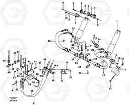 95420 Hoist cylinder and hydraulic hoses A35 Volvo BM A35, Volvo Construction Equipment