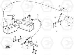 17059 Battery with assembling details A35 Volvo BM A35, Volvo Construction Equipment