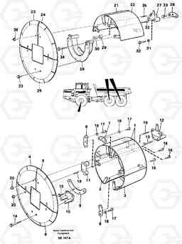 50646 Rebuilding kit, Brake shield A35 Volvo BM A35, Volvo Construction Equipment